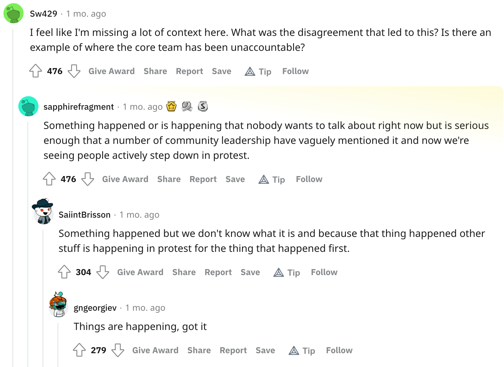 screen shot of this message from reddit https://www.reddit.com/r/rust/comments/qzme1z/moderation_team_resignation/hln62vg